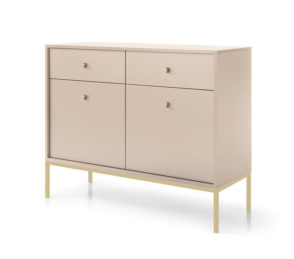 BETTSO Moderne Kommode MOLLY Beige mit 2 Türen, 2 Produktbild 