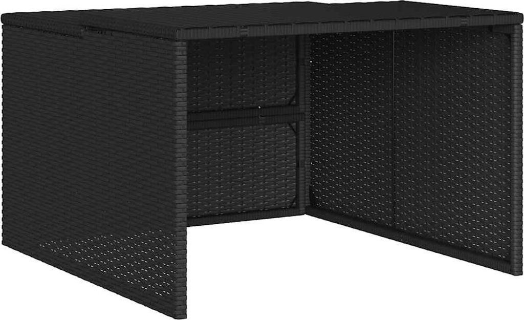 vidaXL Mähroboter-Garage Schwarz 86x90x52/57 cm Poly Rattan Produktbild 