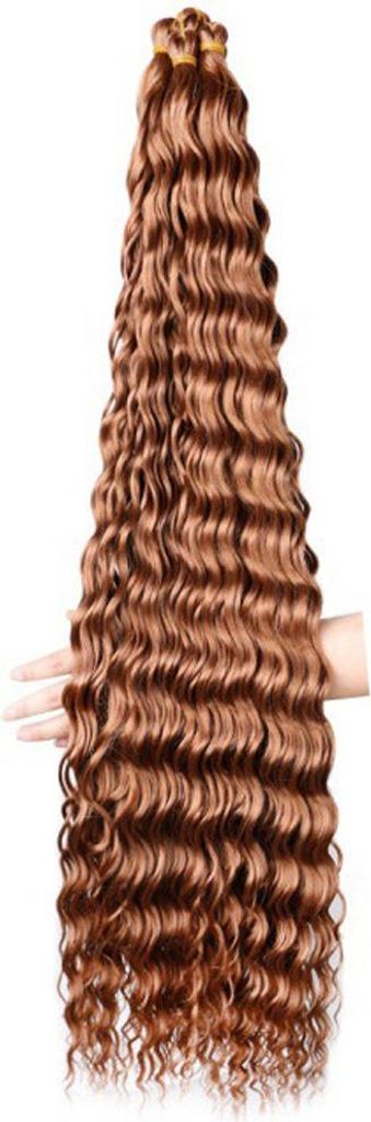 Häkelhaar, 76,2 cm, tief gewellt, Bulk-Haar, Flechthaar, lockiges Häkelhaar, natürliche synthetische Haarverlängerung für Frauen und Mädchen