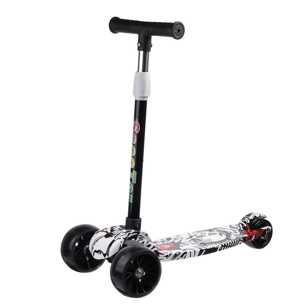 Kinder Roller LED Kickscooter Klappbar 3-Räder Scooter LED Rädern mit 3-12 jahre 