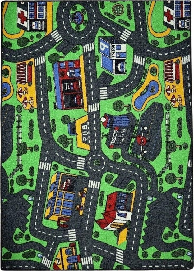 Alfombra infantil de 50x80 cm, diseño "Vida en la ciudad" Imagen del producto 