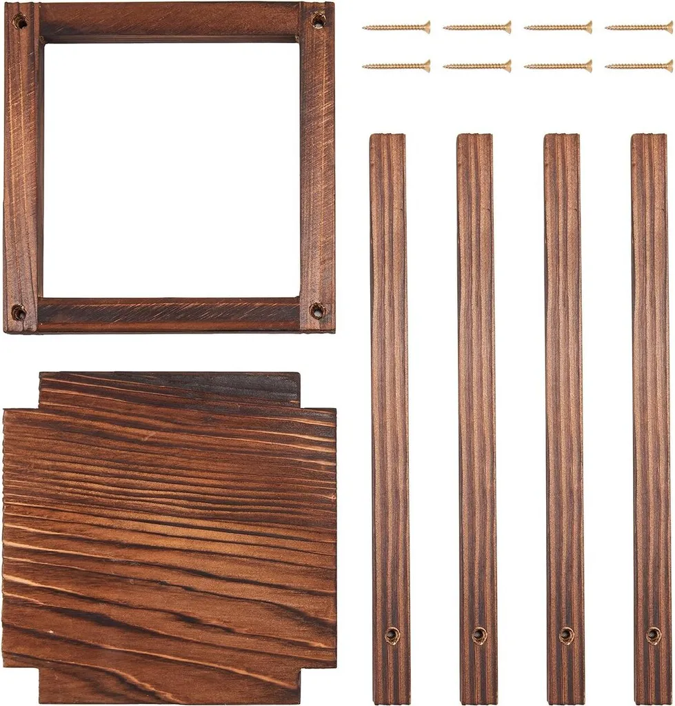 Lanternes Rustiques en Bois Marron : Set de 24 Centres de Table Chic - 9