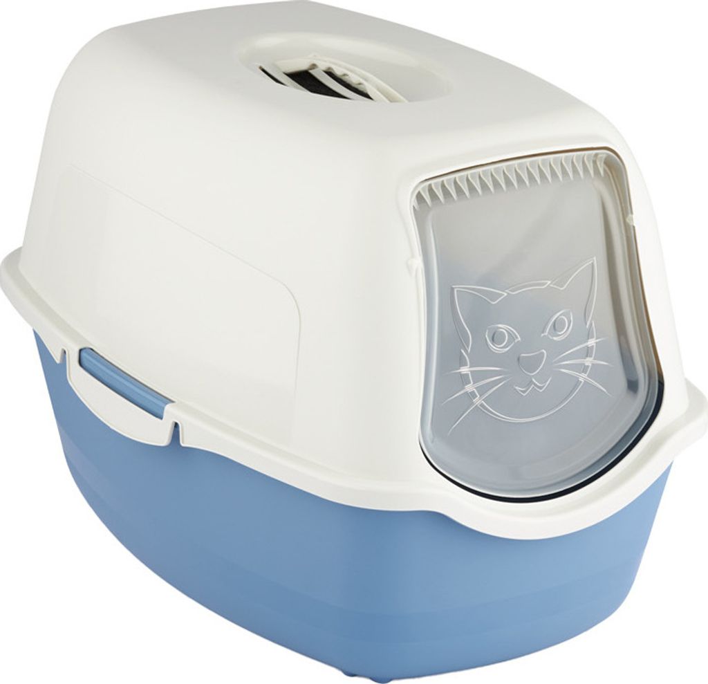 Rotho Katzentoilette Eco Bailey mit geruchshemmendem Aktivkohlefilter - Katzenklo 56,0 x 40,0 x 39,0 cm - Katzen Toilette inkl. Haube und Schwingtür