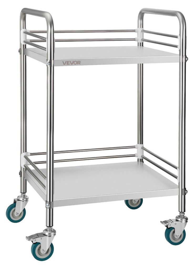 Carrito de acero inoxidable VEVOR, carro de 2 niveles con Imagen del producto 