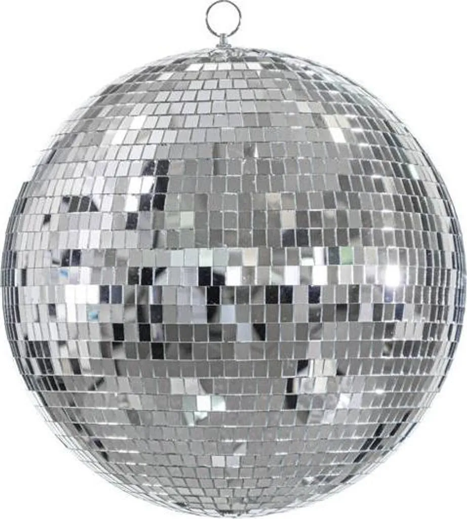 Boule à facettes Disco suspendue 40cm argentée pour soirées et fêtes