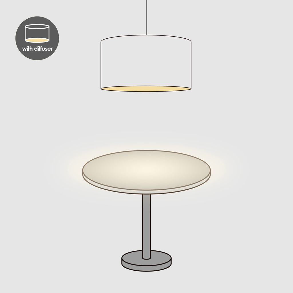 Home Sweet Home - Weiß - Runder Lampenschirm Diffusoren - Produktbild 2
