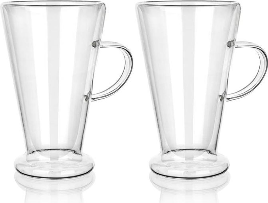 Doppelwandiges Gläserset - 2 Stück - Latte, Cappuccino 400ml