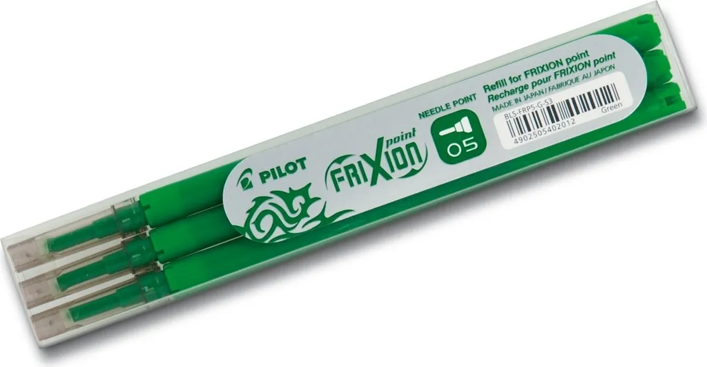 Recharge Pilot FriXion Point vert original pour stylo roller effaçable