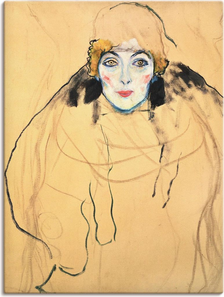 ARTland Leinwandbild Damenbildnis en face (Frauenkopf) Größe: 30x40 cm