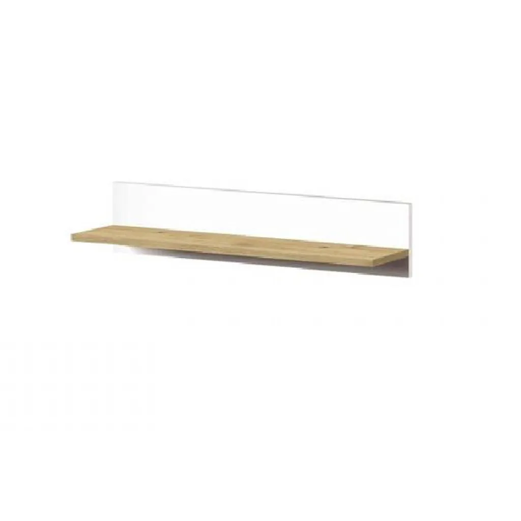 Étagère suspendue CHIMA chêne artisan et blanc décoratif pour salon