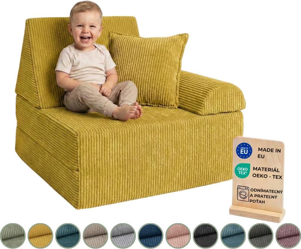 Pillows24 – Hracia pohovka pre deti z manšestru | Detské Obrázok produktu 
