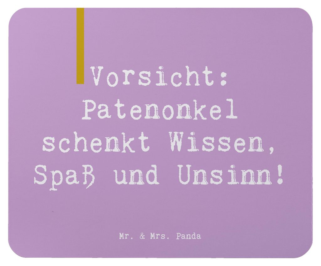 Mr. & Mrs. Panda Mousepad Spruch Patenonkel Wissen Spaß - Produktbild 