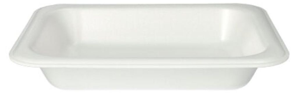 Starpak 100 Siegelschalen, XPS 900 ml 4,2 cm x 18,5 cm x 23,5 cm weiss laminiert | Folienbeutel (100 Stück)
