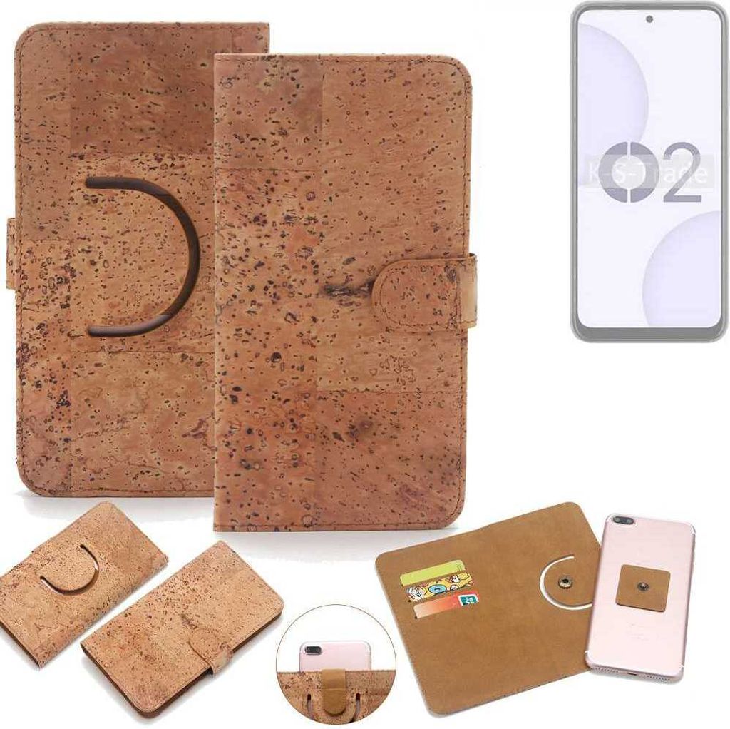 K-S-Trade Handy Hülle Schutz Hülle kompatibel mit Lava O2 Handyhülle Schutzhülle Korkhülle Kork-Hülle 1x