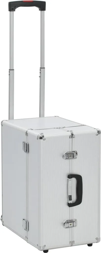 Valise de pilote argentée en alu 47cm : robustesse et grand volume