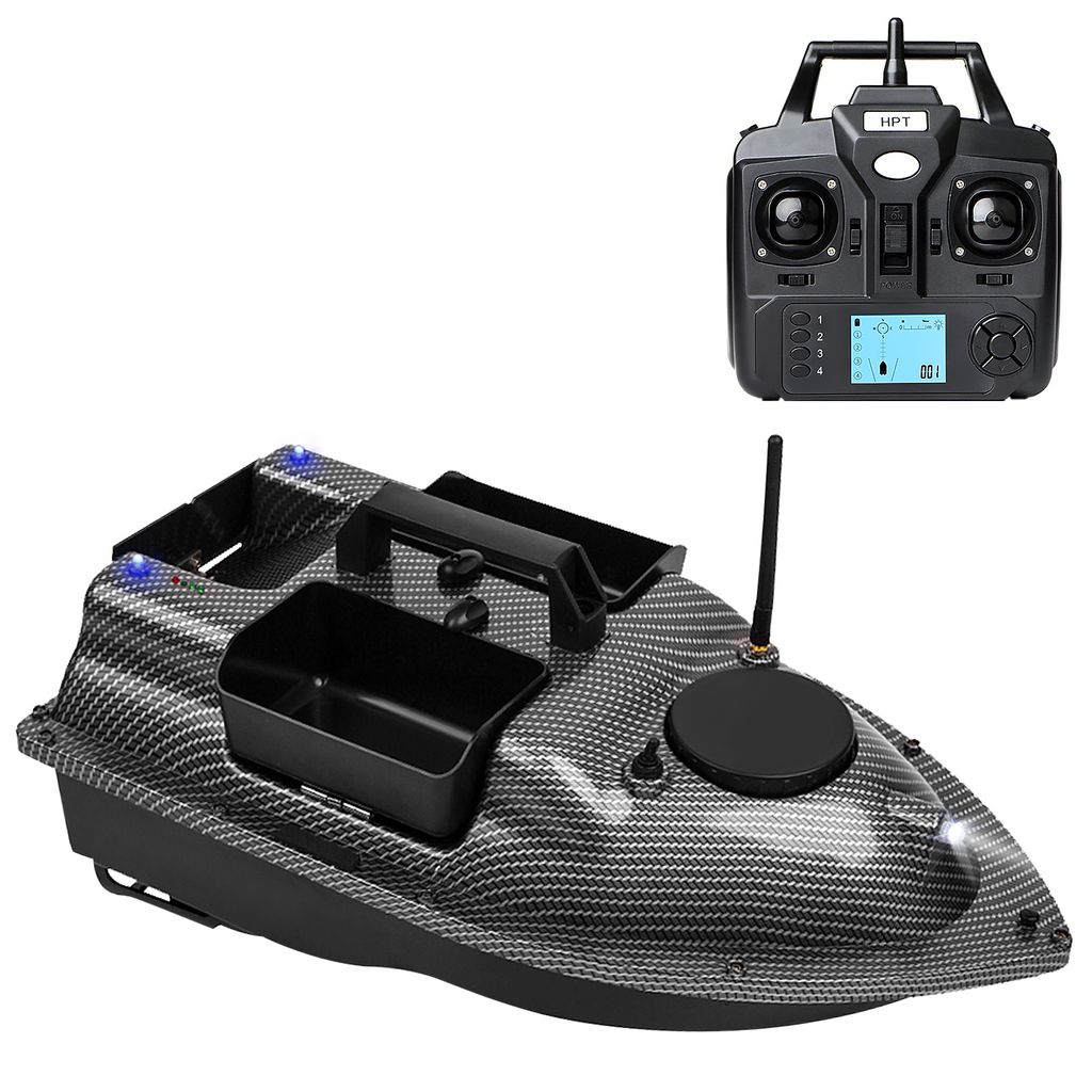 GPS-Fischerboot mit 3 Futterbehältern, 12000mAh Akku, kabelloses Angelboot mit automatischer Rückkehrfunktion, Europäische Norm