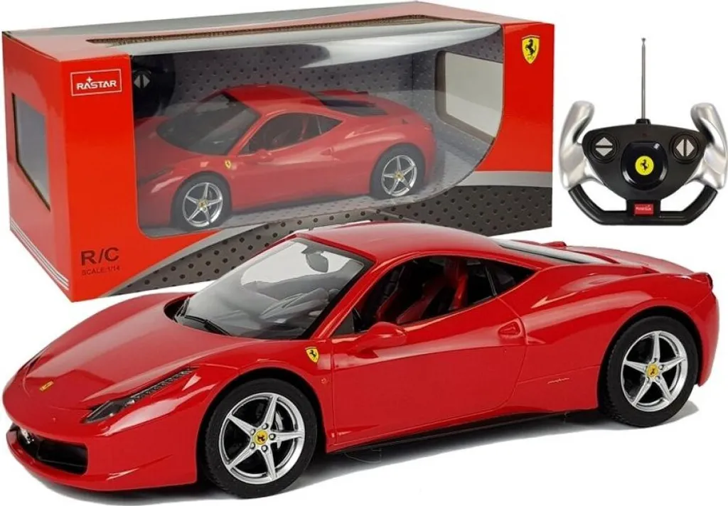 Cadeau enfant : voiture Ferrari Italia Rastar 1:14 pour pilotage intérieur
