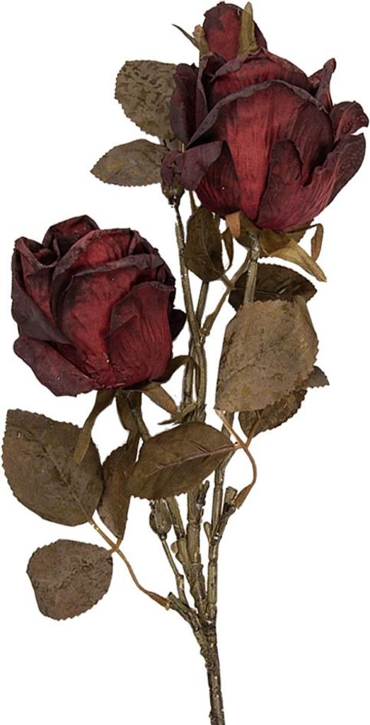 Clayre & Eef Kunstblume Rose 70 cm Rot Kunststoff