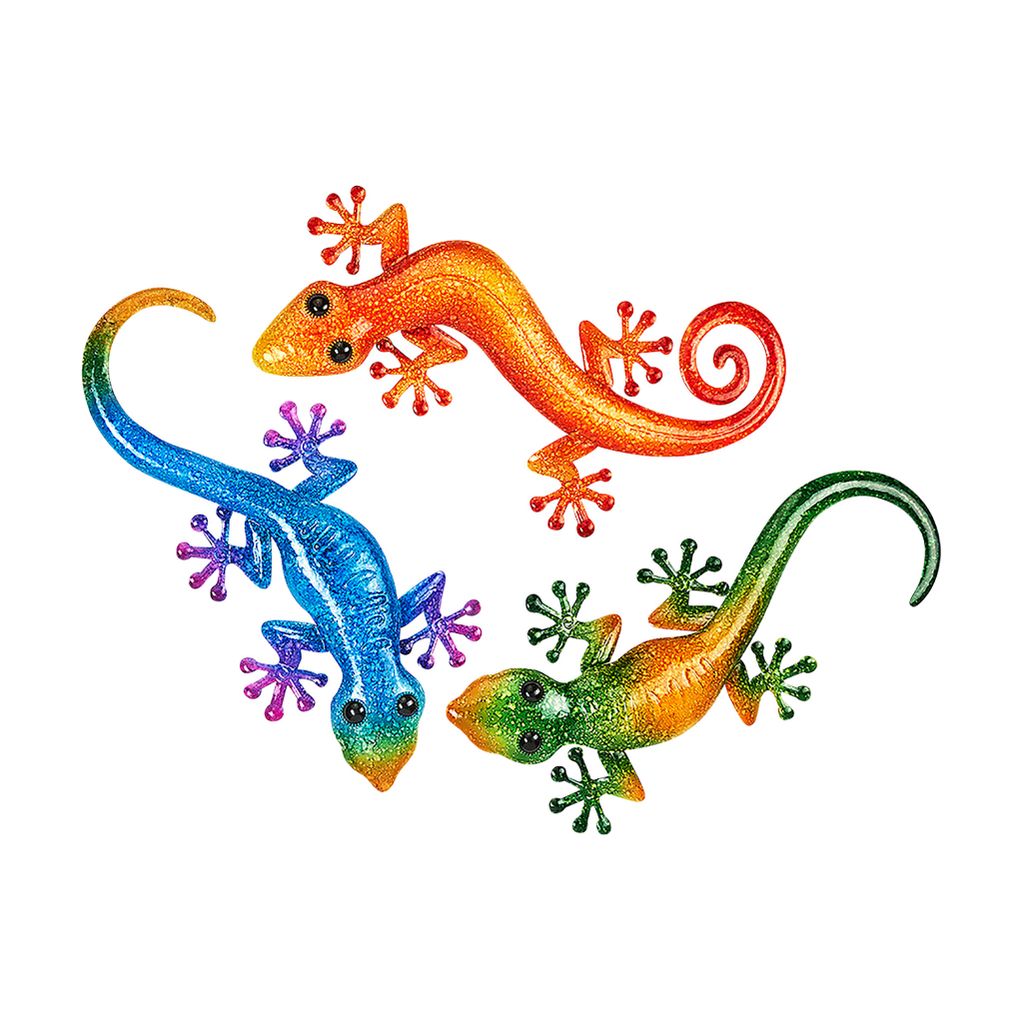 Kobolo Wand-Deko Gekko Gecko Eidechse Echse XXL - 3er Set - Produktbild 1