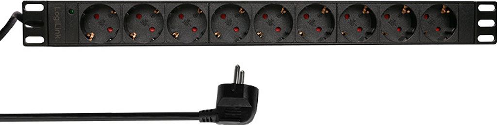 Steckdosenleiste Logilink 19" 9fach ohne An/Aus Schalter Image du produit 