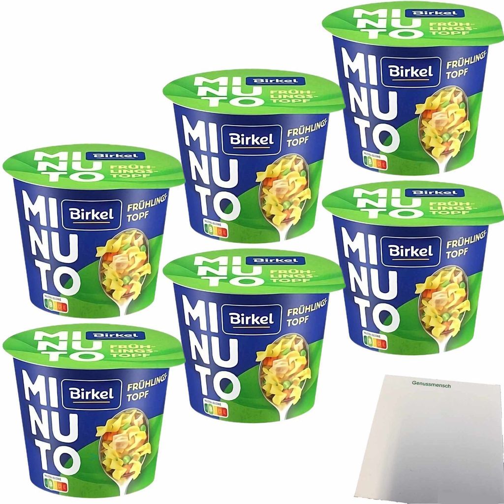 Birkel Minuto Frühlingstopf Nudelpower 6er Pack (6x52g Produktbild 