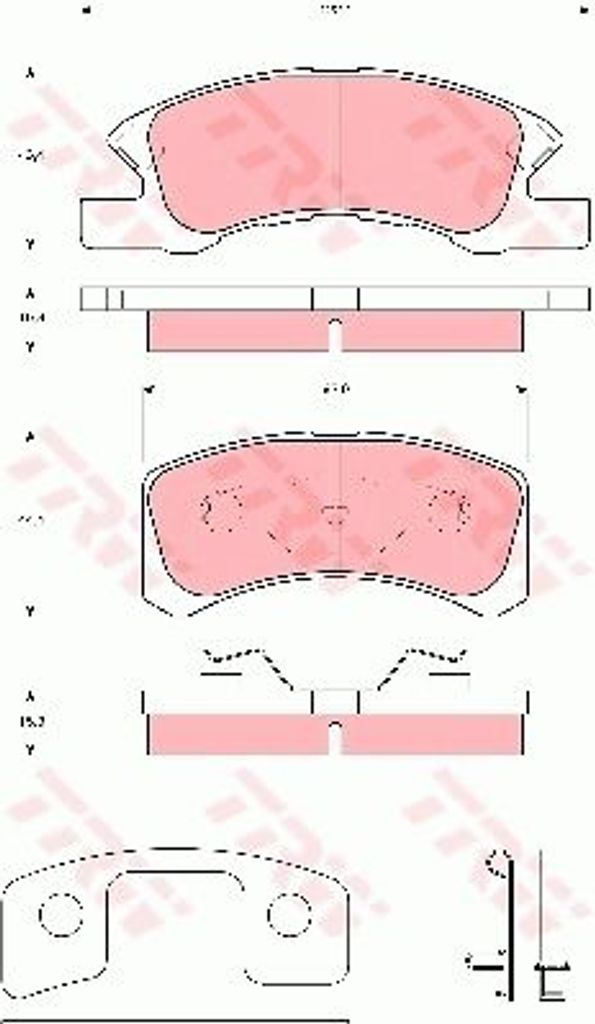 Trw Bremsbelagsatz, Scheibenbremse Vorderachse GDB3358