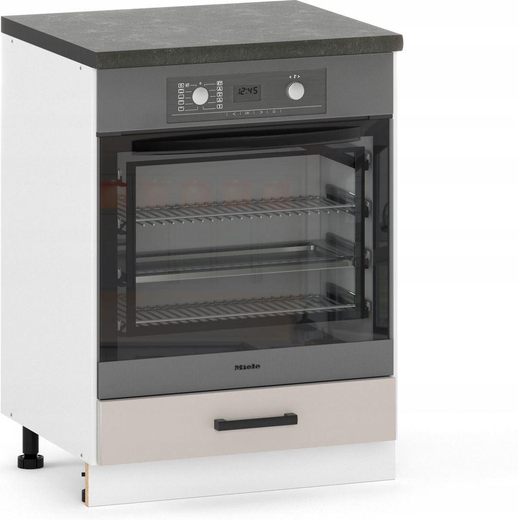 ULWEHOME 60 cm freestanding base cabinet for under an oven, with 1 front in Cashmere | EKO kitchen furniture system