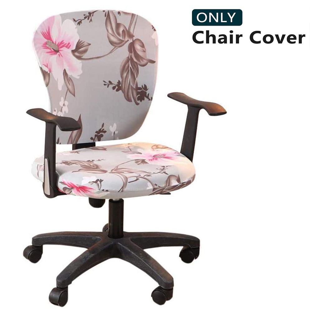Einfarbige Stuhlhusse Stuhlüberzug für Bürostuhl Schreibtischstuhl 