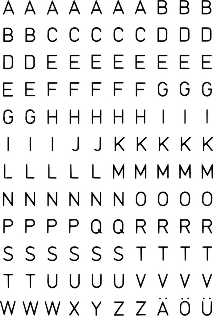 HERMA Buchstaben Sticker A-Z Folie schwarz 5 mm hoch 2 Produktbild 