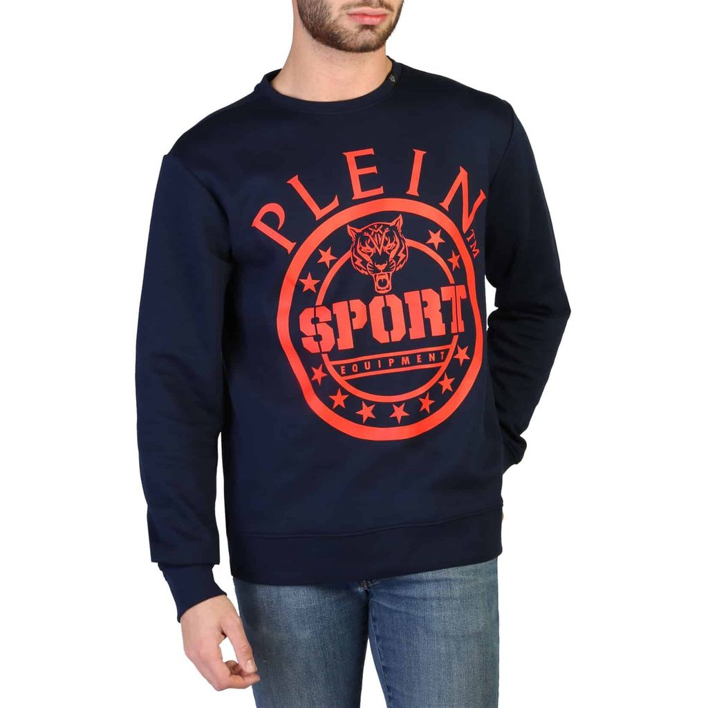 Plein Sport Herren LANGARM-SWEATSHIRT Blau FIPS208_33FA314_BLU85NAVY : Größe - M Größe: M