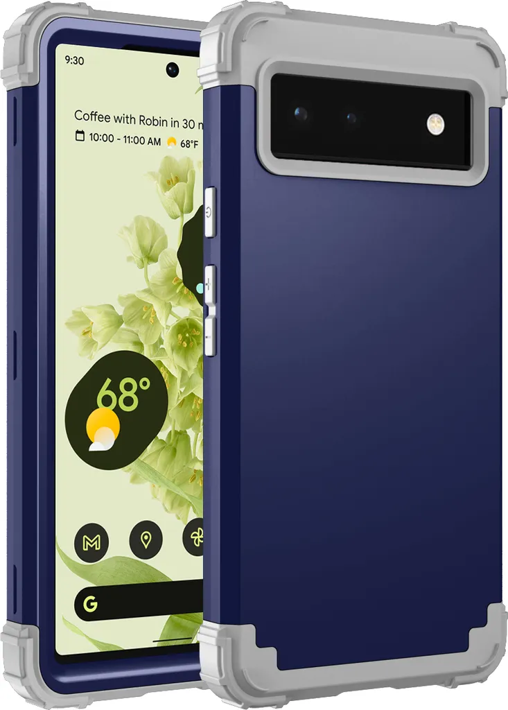 Cover Google Pixel 6 Blu Hybrid - Custodia Robusta 3 in 1 Anti-Caduta