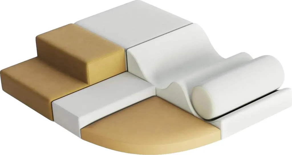 Jeu de motricité en mousse : 6 blocs en flanelle pour bambins (1-4 ans)