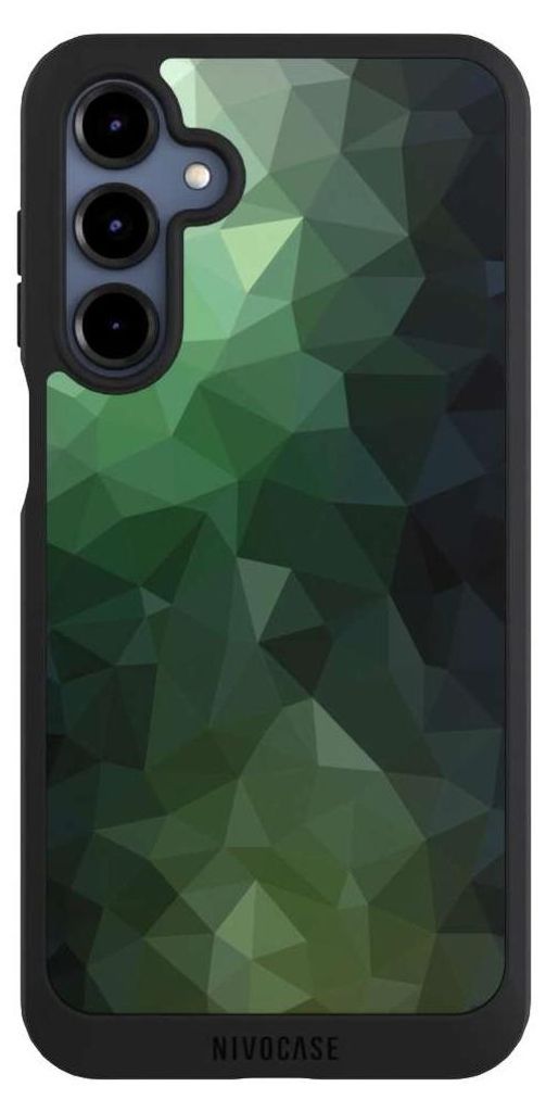 NIVOCASE Handyhülle für Samsung Galaxy A16 5G Hülle NIVOpure Case Schwarz Geometric Mosaik Tarnmuster
