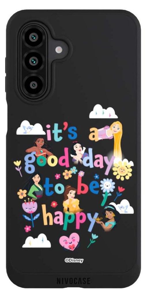 NIVOCASE Handyhülle für Samsung Galaxy A17 5G Hülle NIVOpure Case Schwarz Disney Princess Offizielles Lizenzprodukt Prinzessin