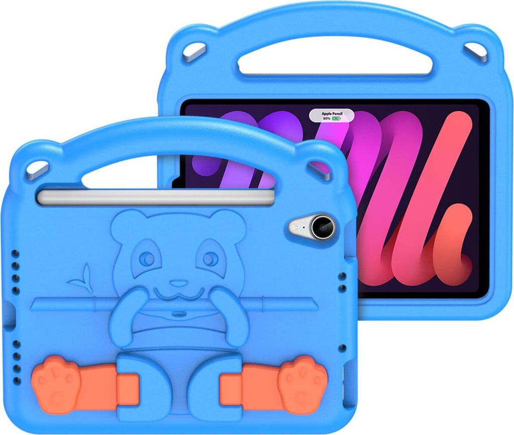 Dux Ducis Panda Armor Tablet Tasche Gehäuse für iPad Mini 6 2021 Schutzhülle für Kinder + Standfunktion EVA Blau