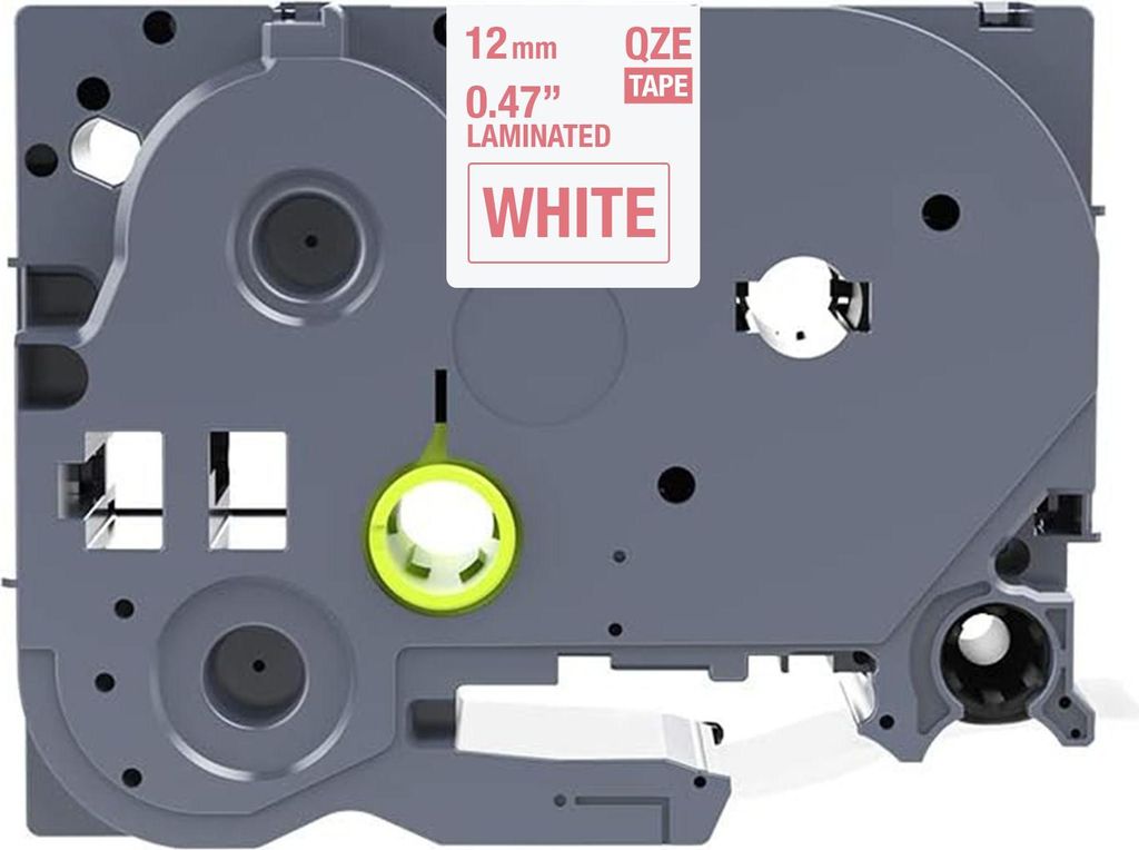 Brother-kompatibles TZE-232-Band - rot auf weiß - 12 mm x 8 m - Schriftband