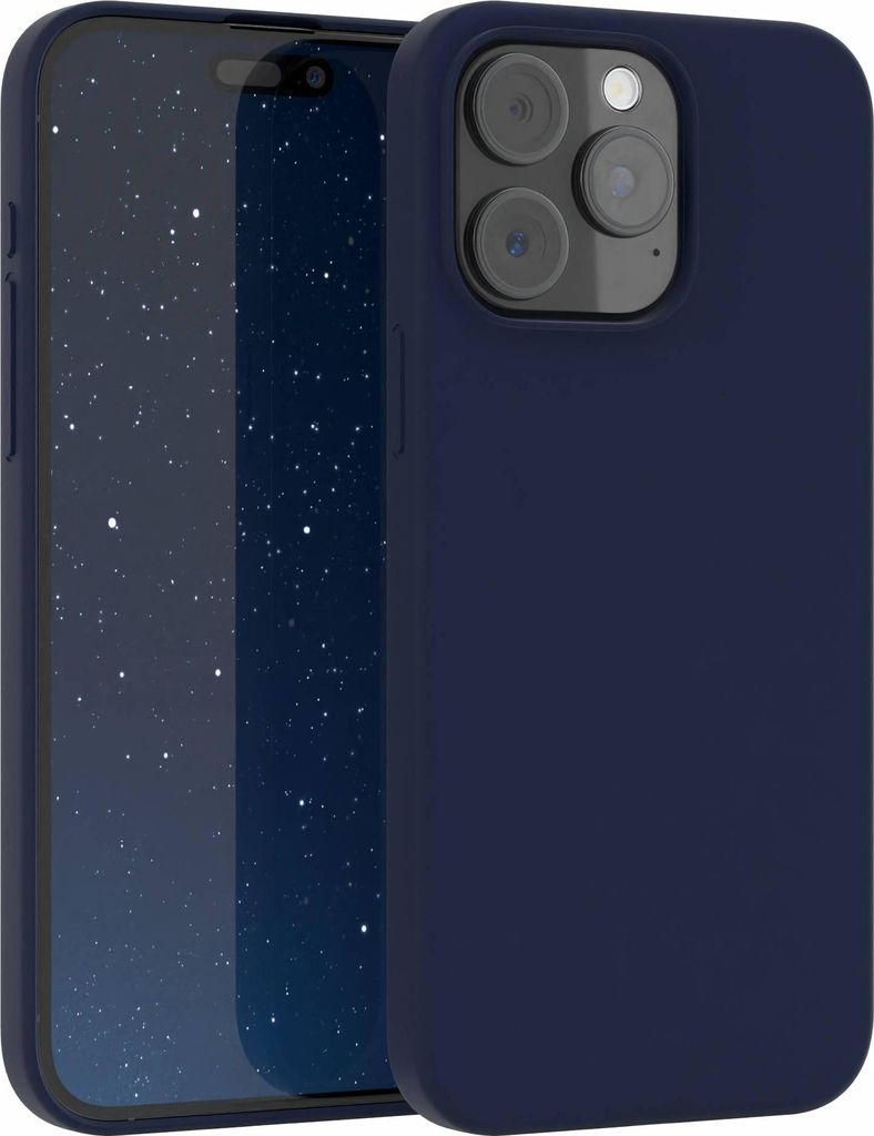 EAZY CASE Silikonhülle für Apple iPhone 15 Pro Max Silikon Backcover Schutz in Blau