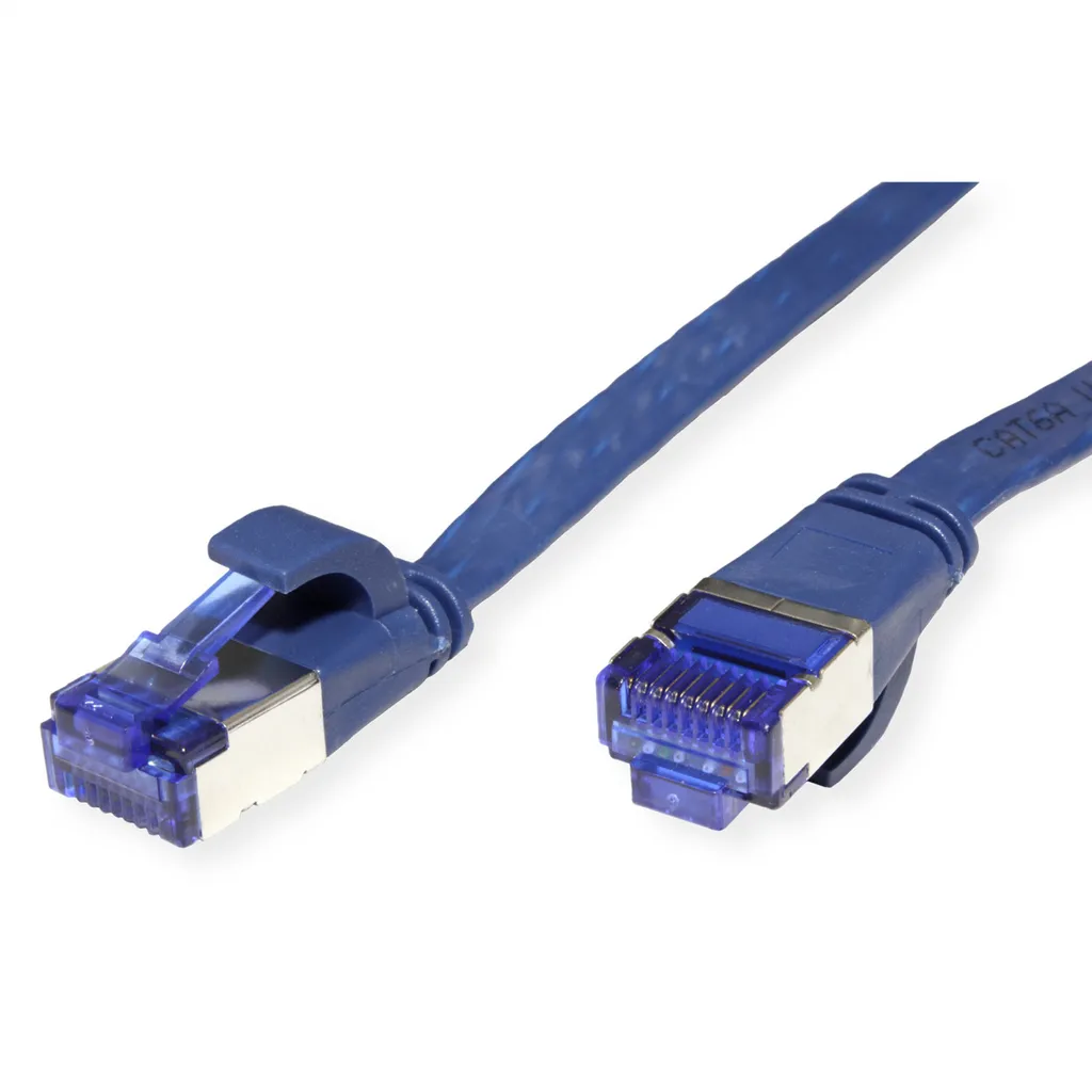 Cavo Ethernet Piatto VALUE Cat.6A FTP 0,5m Blu per Gaming e Fibra - 2