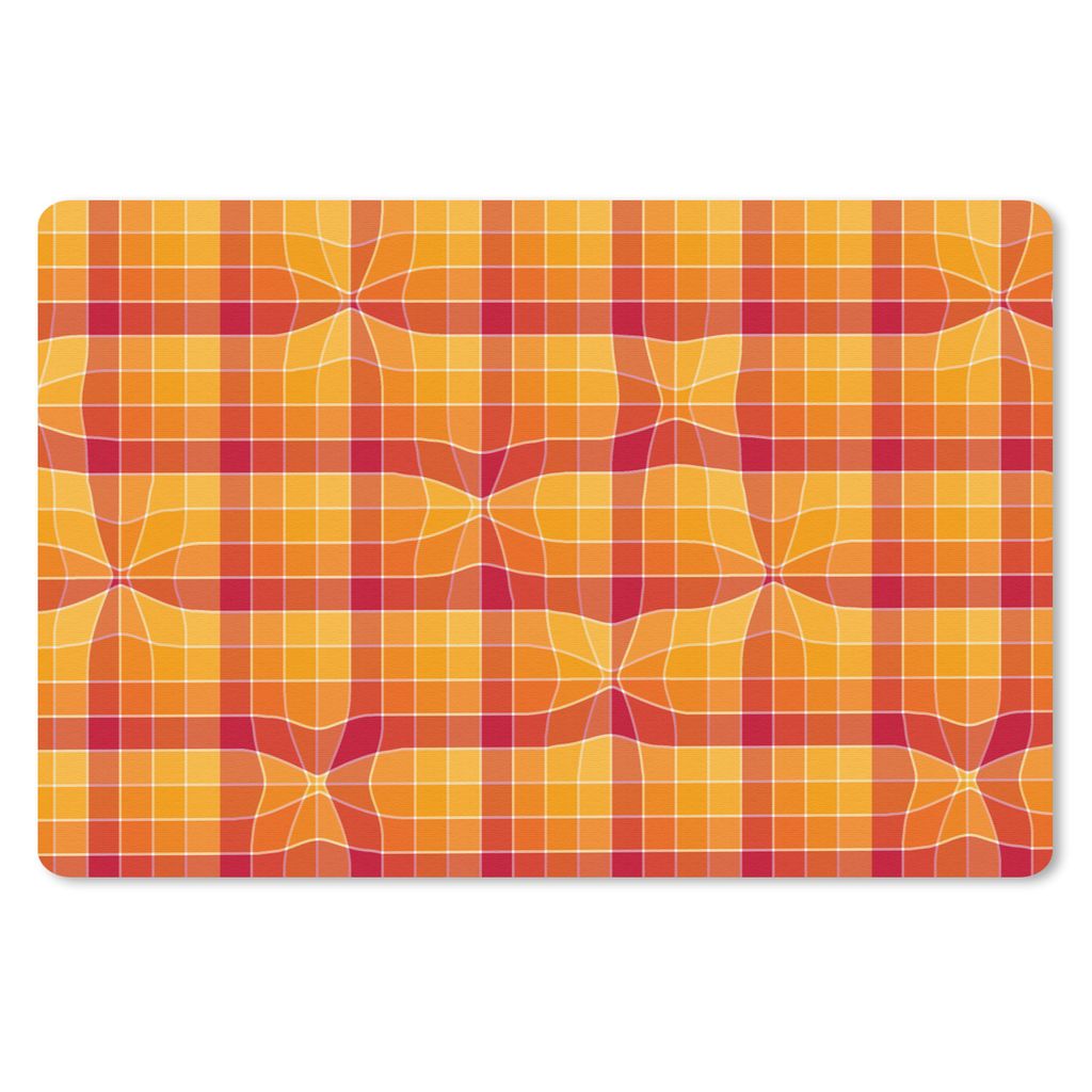 MuchoWow Mauspad Mousepad Orange - Muster - Abstrakt 27x18 cm - Mousepads - Maus Mat - Pad - Mausunterlage - Büroartikel - Desk Matten