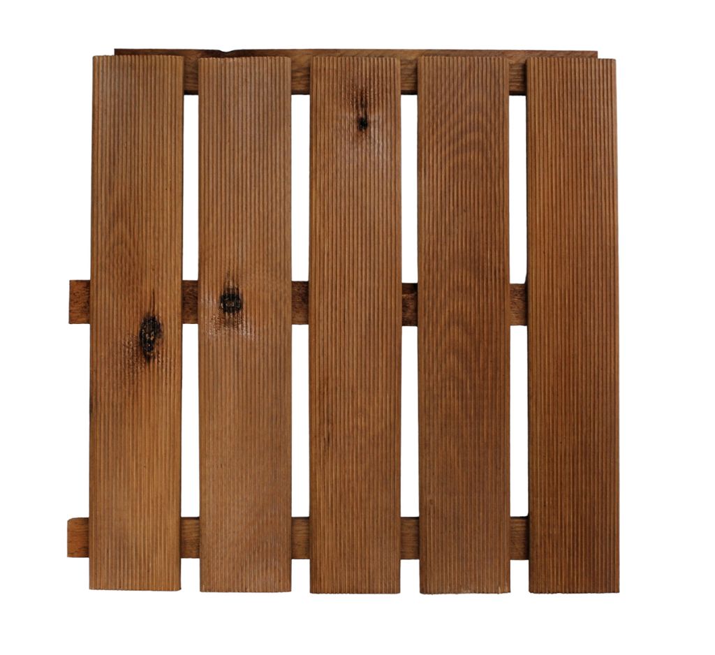Terrassenfliese aus Kiefernholz BRAUN imprägniert 50x50cm Produktbild 
