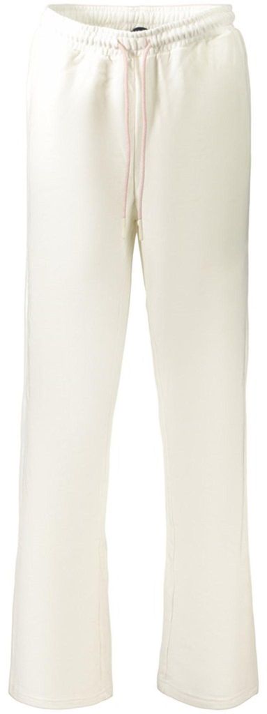 Weiße Damen-Sporthose: Elastischer Komfort mit Kontrastdetails