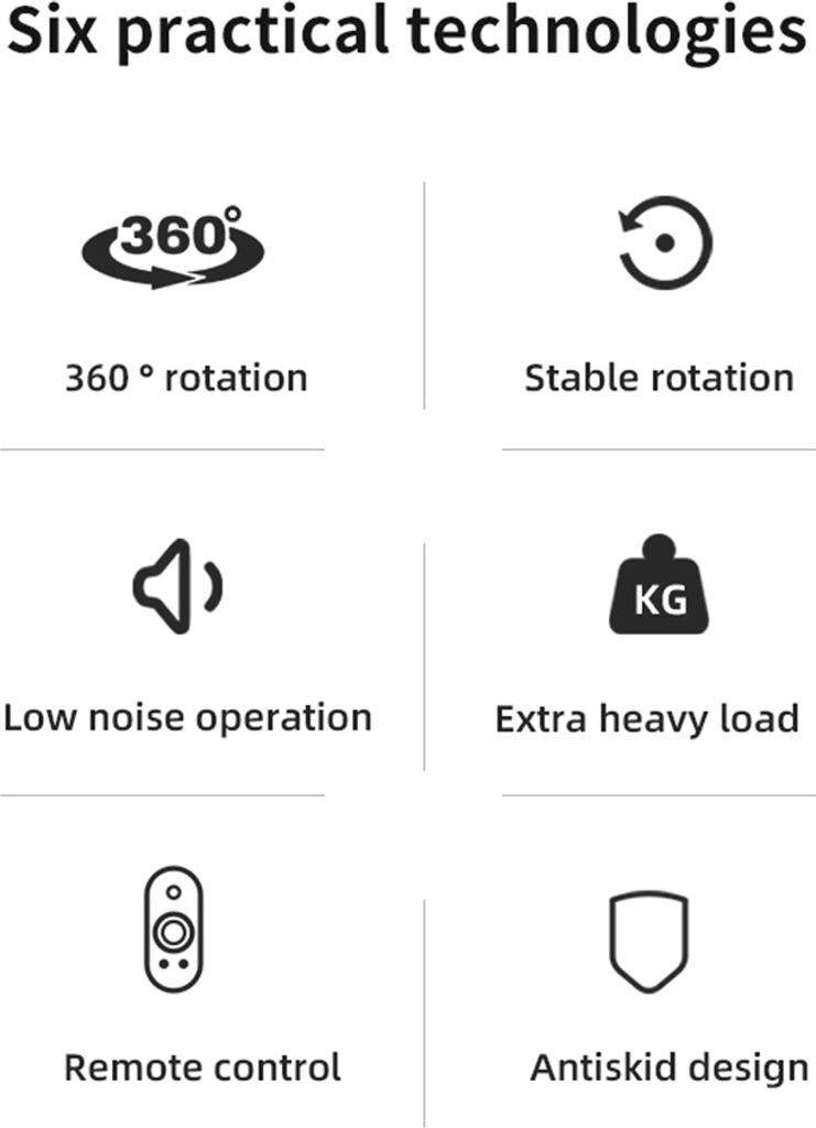 45 cm/17,7" motorizovaný otočný stojan s RGB světelnou Obrázek produktu 5