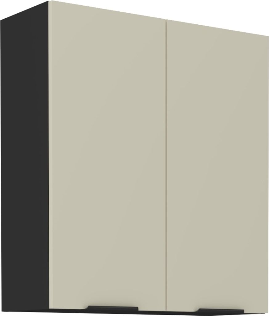 Kondela Oberer Küchenschrank Araka 80 G-90 2F – Kaschmir / Schwarz