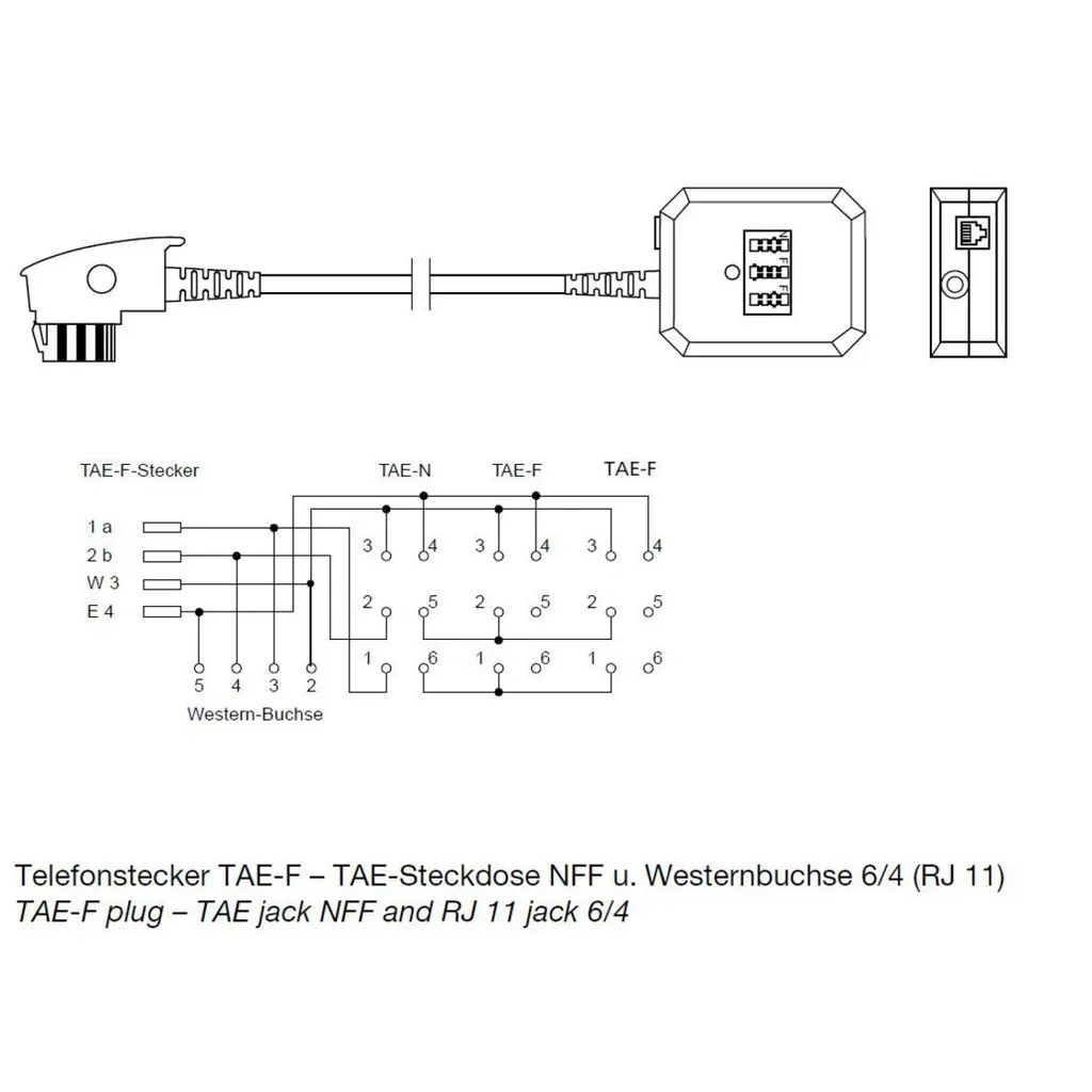 Réparer une connexion fixe avec l'adaptateur téléphonique TAE F mâle