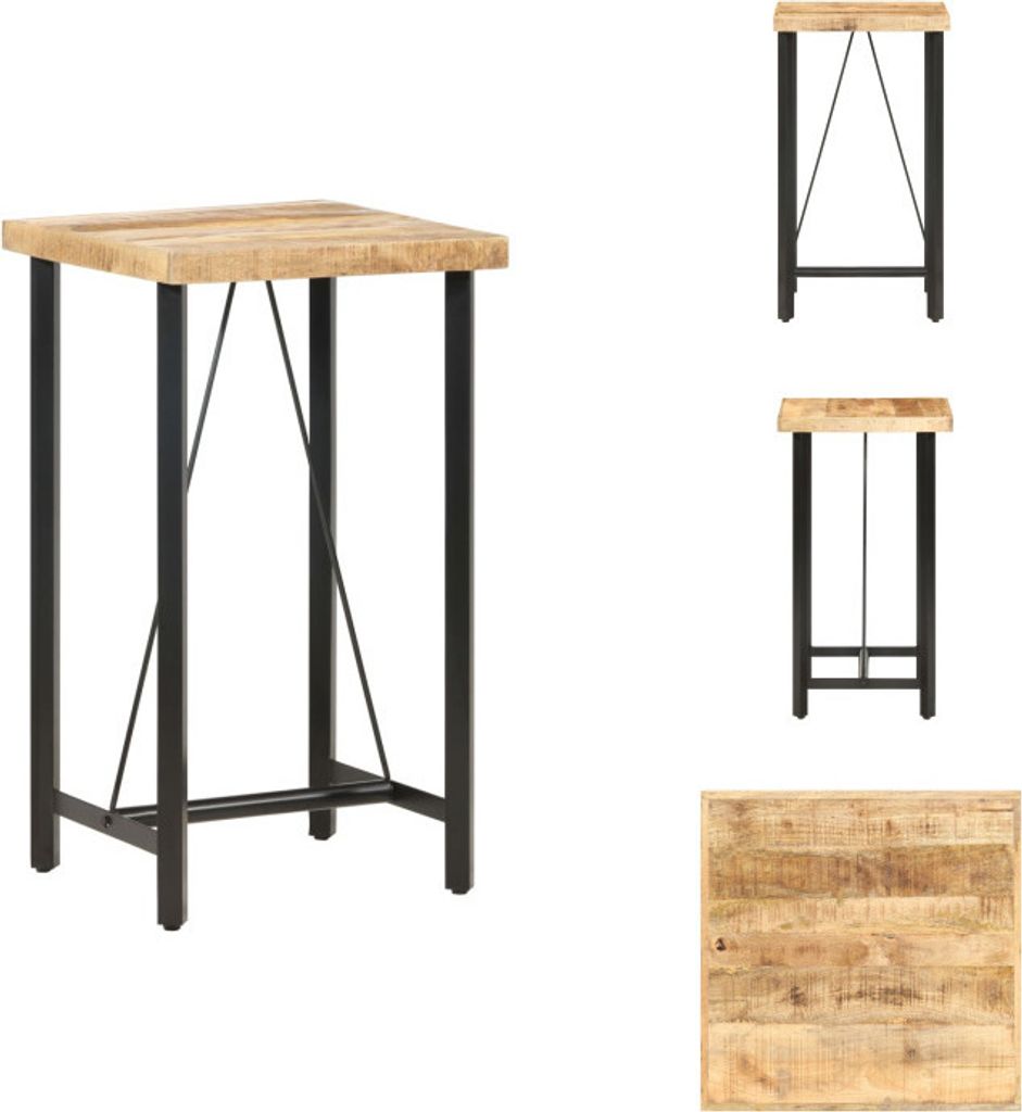 vidaXL Bartisch 60x60x107 cm Raues Mangoholz - Esstische