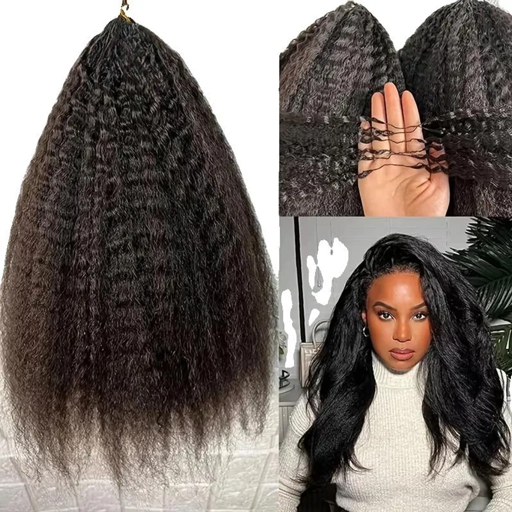 Extensions au crochet pré-sectionnées Deep Wave 22 pouces effet bouclé