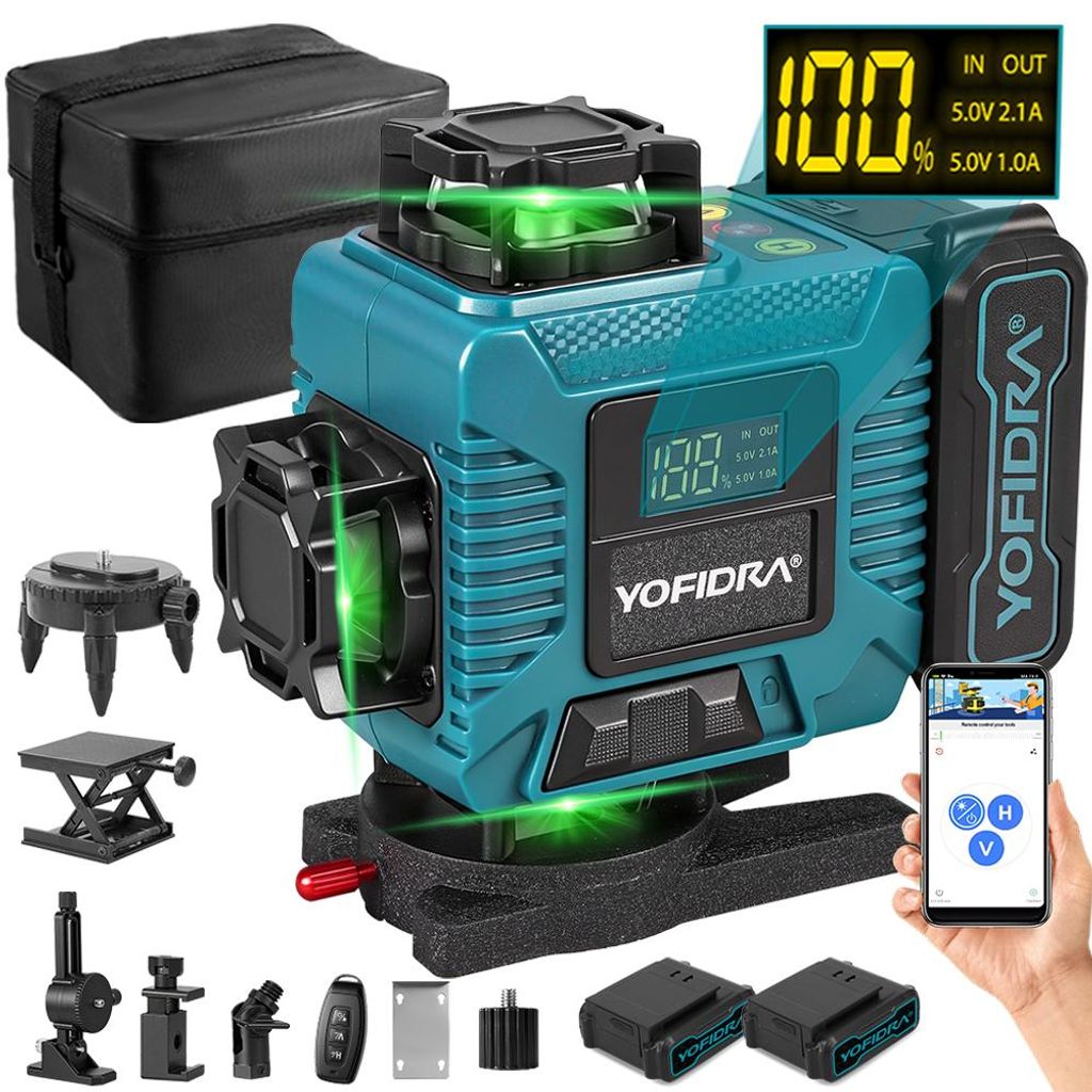 YOFIDRA 16 Linien 4D Laser-Nivelliergerät IP54, Produktbild 