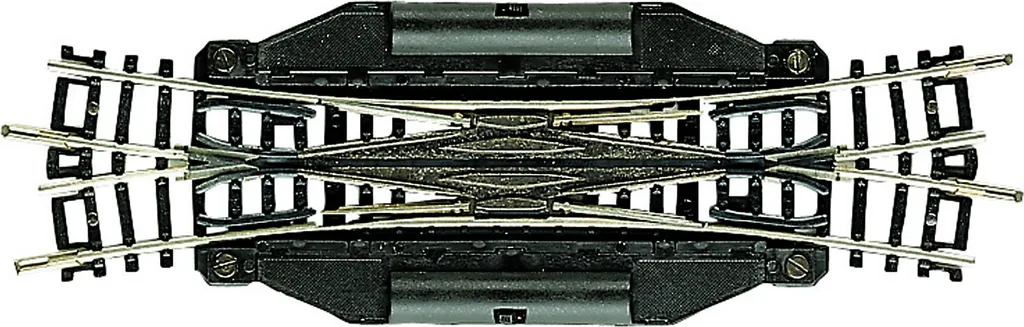 Traversée DKW Électrique 15° Fleischmann 22246 avec Ballast Voie N
