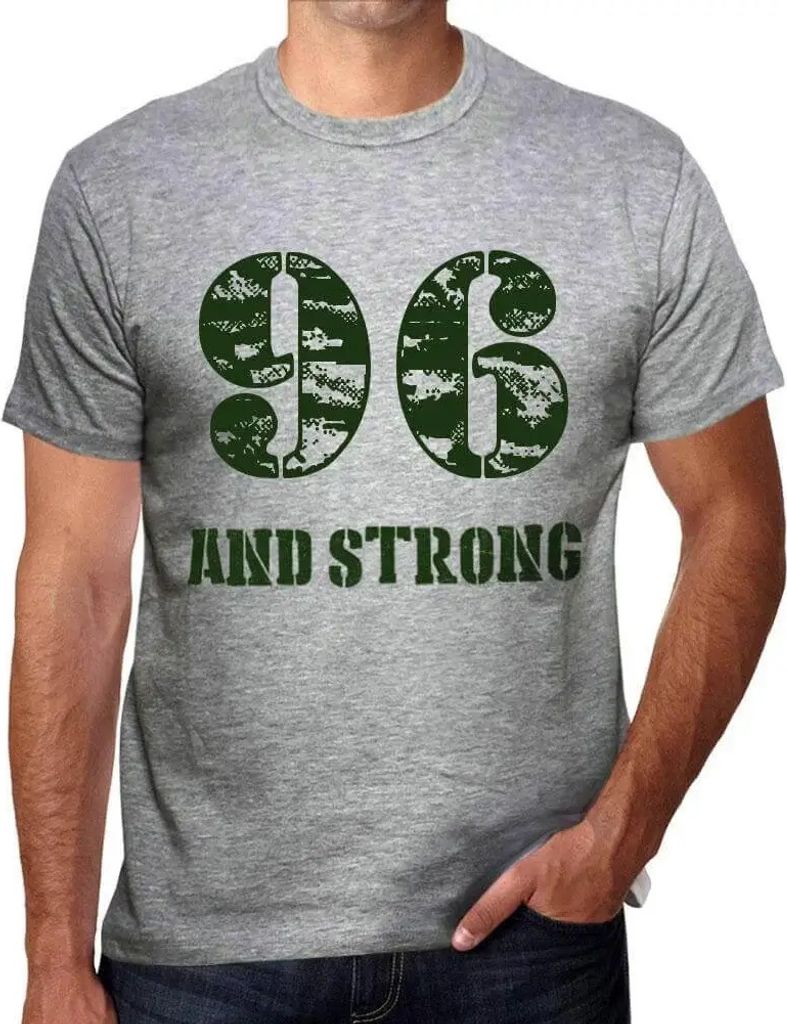 Herren Grafik T-Shirt 96 und stark – 96 And Strong – Geschenk 96. Geburtstag Jahrestag 96 Jahre Jubiläum 96 Jährige Mann Jahrgang 1928 Kurzar...
