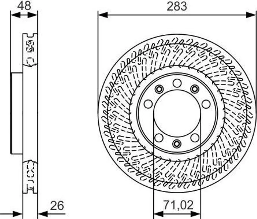Disque de frein arrière Bosch pour Peugeot 308 SW II et 308 III Berline
